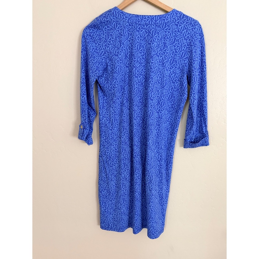 Lilly Pulitzer Fairfax 3/4 Sleeve Dress Alba Blue Easy Peasy Pintucks XS - Picture 6 of 7